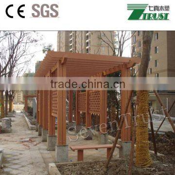 Recycled Backyard Outside Hollow Composite Wood Decking Wpc Decking Pergola 3x3 photo-4