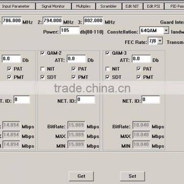 DVB-S2 to DVB T Modulator (8*DVB-S/S2 In,3*DVB-T RF Out)