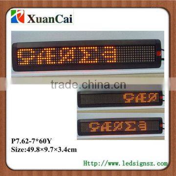 Direct sales indoor P7.62-7*60Y Alphanumeric LED display