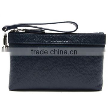 Business use pure cowhide leather men clutch wallet bag