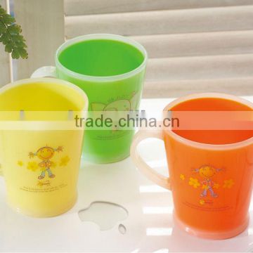 Double wall cup,palstic pp material gifts water cup with handle