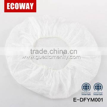 biodegradable white transparent disposable hotel bath shower cap