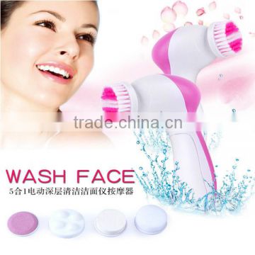 5 in 1 Multifunction electric face instrument facial brush cleaner for facial cleansing