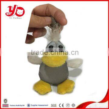 Mini plush duck keychain, Plush animal duck keychain