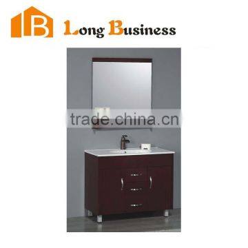 LB-JL2121 Economical popular Lacquer MDF bathroom vanity with mirror cabinet and four drawers