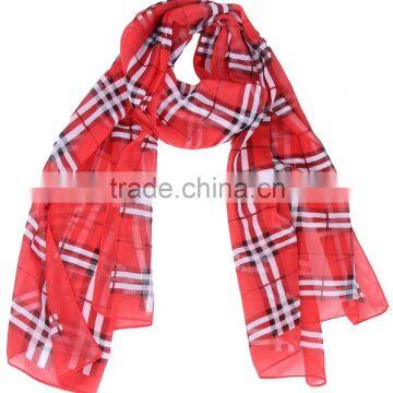 Light Tartan Classic Chiffon Scarf