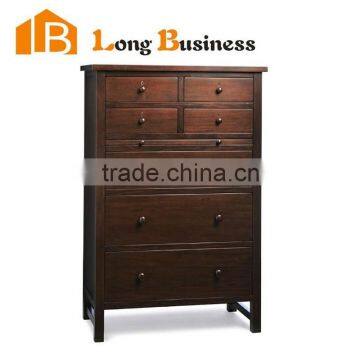 LB-VW5014 Antique retro walnut veneer cheap chest of drawers