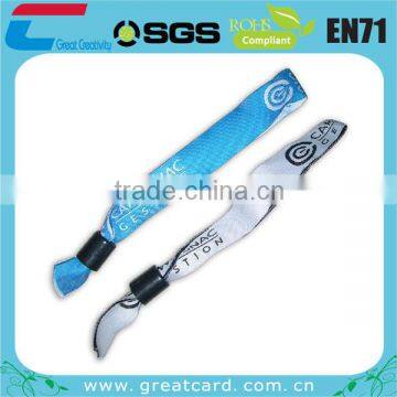 Custom Different Design Woven Logo Weave Wristbands for Events photo-6