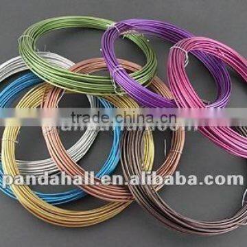 Aluminum Wire, Mixed-Color, 8 Rolls, Plating Color, about 2mm in diameter, 6m/roll (AW018)