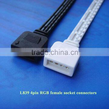 Color Changing Rope Light 5050 Smd RGB Connector 4 Pin Flat Wire Extension Cable photo-4