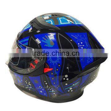 Full Face Motorcycle Helmet ABS Matericl Safty Helmet With Double Visors Quality Choice photo-3