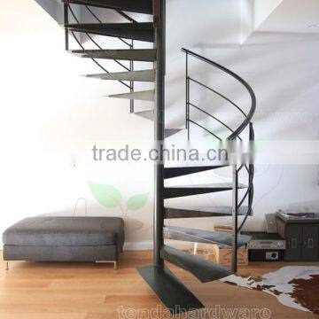 metal Spiral Stairs in living room