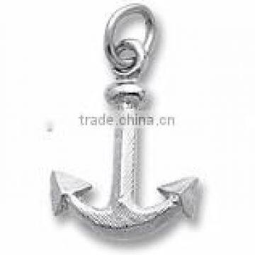 alloy charms and pendants 3 Dimensional anchor charms for bracelet