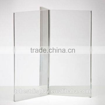 6 Faced Clear Table Top Acrylic Menu Holder,acrylic Menu Stand,acrylic a5 Menu Stand