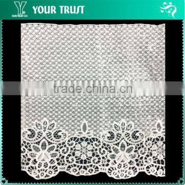 Width 58 Centimeter White Dot Flower Polyester Trimming Lace Dresses