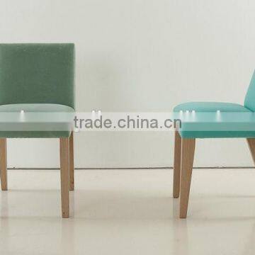 Restaurant wooden chair fabric dining chair HDC1482                        
                                                                                Supplier's Choice