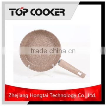 Aluminium forged marble stone coating frying pan