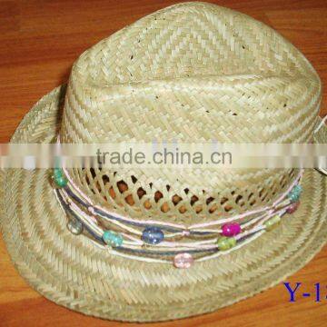 straw hat, hollow straw hat