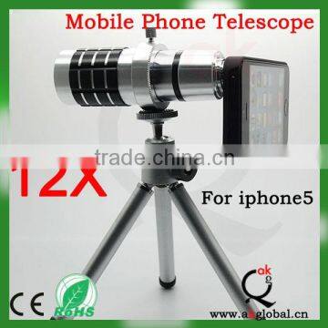 12X Optical Zoom Mobile Phone Telescope Lens with Tripod for samsung galaxy s4 mini