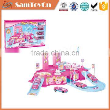 Custom parking garage toy sliding metal car toy parking lot