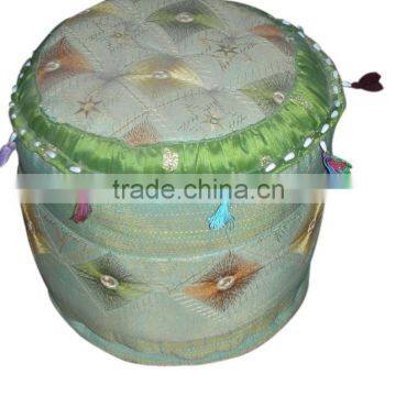 RTHPFC -6 Handmade Khambidya Embroidered Poufs and ottomans Stylish square Home Furnishing Modern Designer Work Jaipur