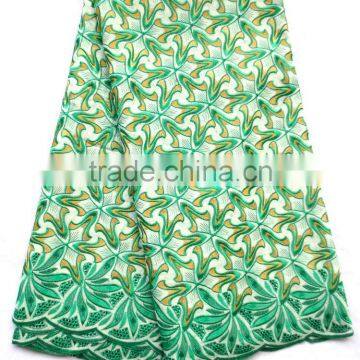 2016 Top Sale Fashion Heavy High Quality African Lace Fabric Swiss Voile Lace