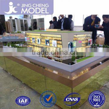 Architectural scale model with detailed interiors