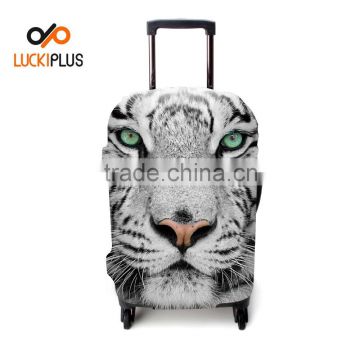 Luckiplus Trandfer Printed Technology Luggage Cover High Quality Spandex Polyester Trolley Case Cover