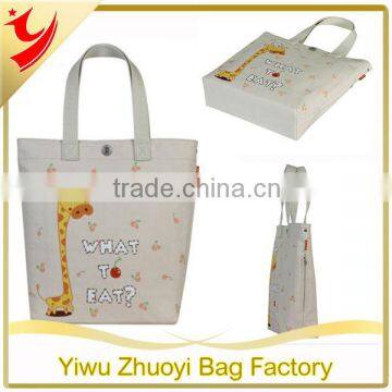 Wholesale canvas beach tote bag with Zipper,Cotton Material and Handled Style plain canvas bags