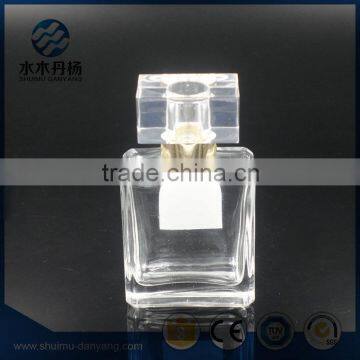 50ml square glass perfume bottle with luxury cap