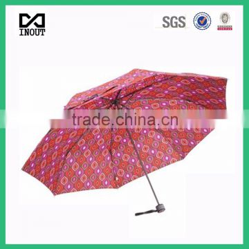 Aluminium 21 inch manufacture all kind of 3 folding fashion rain umbrella