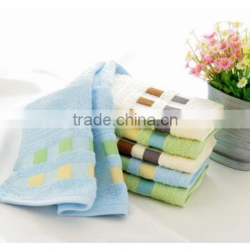 Small check pattern 100% Cotton face Towels blue bath towel online