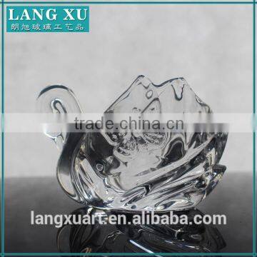 High quality swan shape clear glass votive candle holders