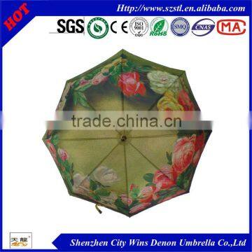 wind resistant umbrella flower print panel umbrella photography umbrella