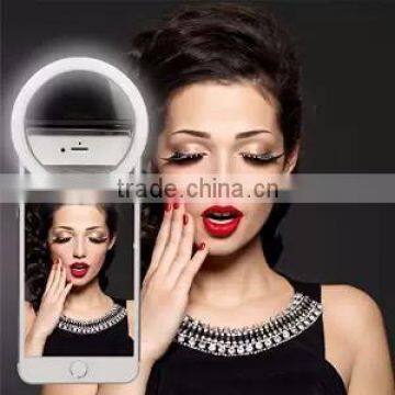 White - Selfie Ring Light - Fits All Phones and Sizes. Great for Applying Make Up - Small and Compact