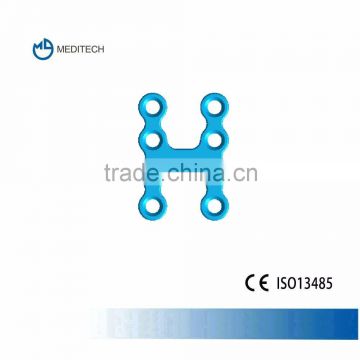 CE Marked 1.5mm H-shaped orthopaedic mini plate