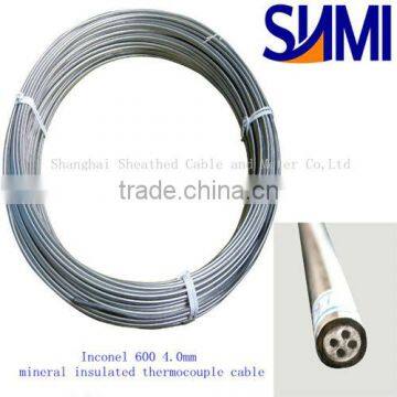 Industrail stainless steel sheath duplex MI thermocouple cable