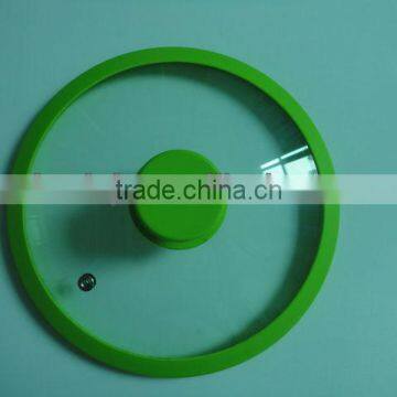 LFGB silicone rim glass lid for pots