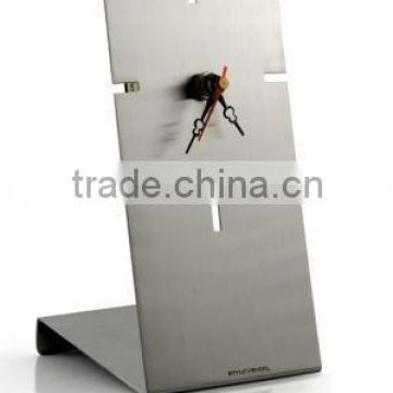 Promotional Table Clock with Stainless Steel