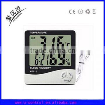 HTC-2 LCD Digital Thermometer Hygrometer Electronic Temperature Humidity Meter Clock