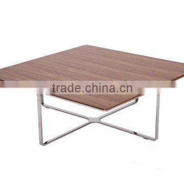 Furniture table walnut veneer 304# stainless steel Accent Cocktail Table