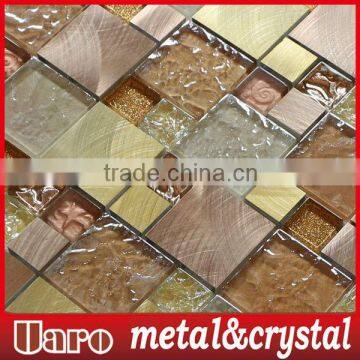 Nice Quality Metal And Glass Mosaic Tiles/Glass Crystal Mosaic