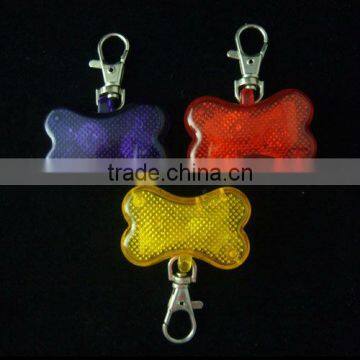 dog tag light bone shaped with keychain