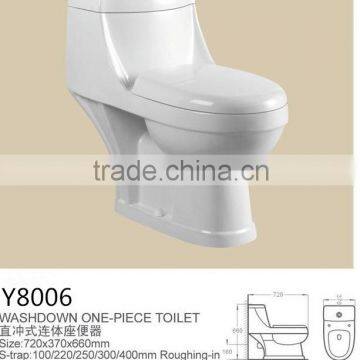 Y8006 bathroom one Piece Toilets ceramic washdown toilet chaozhou toilet factory