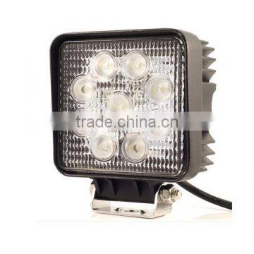 Hot Sell Highpower performance vehicle LED Work Light,for ATV SUV TRUCK JEEP Offroad Vehicles(SR-LW-27A,27W)Spot or Flood,Square