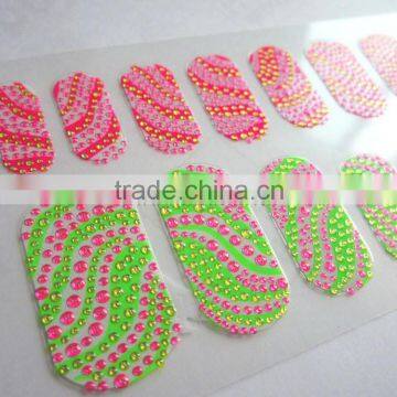 Melodi hot sale shiny mixed neon colors 3D nail polish strips factory