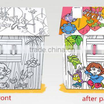 CUSTOM OEM Kids Toy Cardboard Play House/ Cardboard Kids Play Toy Indoor Corrugated Paper Furniture