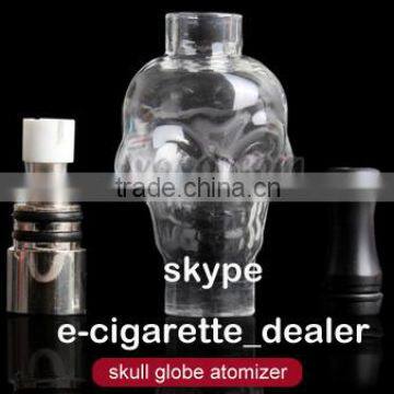 Wax Atomizer Dry Herb Vaporizer Pen Skull Glass Global Atomizer Set With Two Coils Head Fit for 510 Thread Battery photo-2