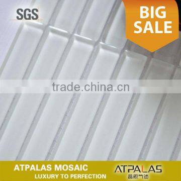 popular pure white glass mosaic wall tiles