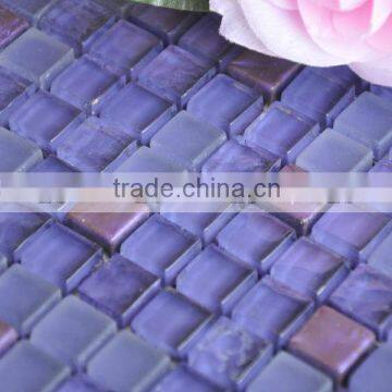 glass stone tile mosaic glass mosaic tile purple mix glass mix stone mosaic wall tile